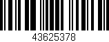 Código de barras (EAN, GTIN, SKU, ISBN): '43625378'