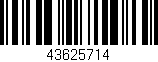 Código de barras (EAN, GTIN, SKU, ISBN): '43625714'
