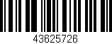 Código de barras (EAN, GTIN, SKU, ISBN): '43625726'