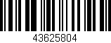 Código de barras (EAN, GTIN, SKU, ISBN): '43625804'