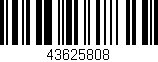 Código de barras (EAN, GTIN, SKU, ISBN): '43625808'