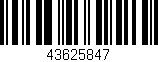 Código de barras (EAN, GTIN, SKU, ISBN): '43625847'