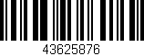 Código de barras (EAN, GTIN, SKU, ISBN): '43625876'