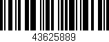 Código de barras (EAN, GTIN, SKU, ISBN): '43625889'