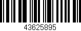 Código de barras (EAN, GTIN, SKU, ISBN): '43625895'