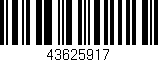 Código de barras (EAN, GTIN, SKU, ISBN): '43625917'