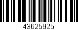 Código de barras (EAN, GTIN, SKU, ISBN): '43625925'