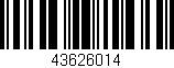 Código de barras (EAN, GTIN, SKU, ISBN): '43626014'