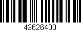 Código de barras (EAN, GTIN, SKU, ISBN): '43626400'