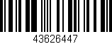 Código de barras (EAN, GTIN, SKU, ISBN): '43626447'