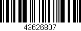 Código de barras (EAN, GTIN, SKU, ISBN): '43626807'