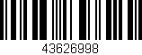 Código de barras (EAN, GTIN, SKU, ISBN): '43626998'