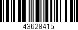 Código de barras (EAN, GTIN, SKU, ISBN): '43628415'