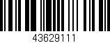 Código de barras (EAN, GTIN, SKU, ISBN): '43629111'
