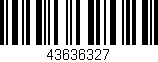 Código de barras (EAN, GTIN, SKU, ISBN): '43636327'