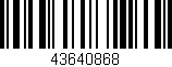 Código de barras (EAN, GTIN, SKU, ISBN): '43640868'