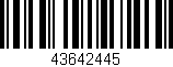 Código de barras (EAN, GTIN, SKU, ISBN): '43642445'
