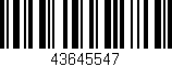 Código de barras (EAN, GTIN, SKU, ISBN): '43645547'