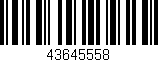 Código de barras (EAN, GTIN, SKU, ISBN): '43645558'