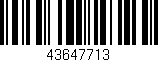 Código de barras (EAN, GTIN, SKU, ISBN): '43647713'