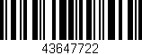 Código de barras (EAN, GTIN, SKU, ISBN): '43647722'