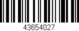 Código de barras (EAN, GTIN, SKU, ISBN): '43654027'