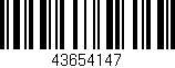 Código de barras (EAN, GTIN, SKU, ISBN): '43654147'
