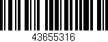 Código de barras (EAN, GTIN, SKU, ISBN): '43655316'