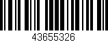 Código de barras (EAN, GTIN, SKU, ISBN): '43655326'