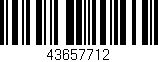 Código de barras (EAN, GTIN, SKU, ISBN): '43657712'