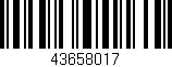 Código de barras (EAN, GTIN, SKU, ISBN): '43658017'