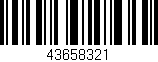Código de barras (EAN, GTIN, SKU, ISBN): '43658321'
