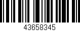 Código de barras (EAN, GTIN, SKU, ISBN): '43658345'