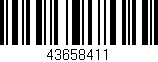 Código de barras (EAN, GTIN, SKU, ISBN): '43658411'