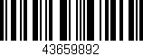 Código de barras (EAN, GTIN, SKU, ISBN): '43659892'