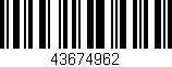 Código de barras (EAN, GTIN, SKU, ISBN): '43674962'