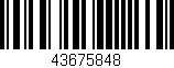 Código de barras (EAN, GTIN, SKU, ISBN): '43675848'