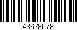 Código de barras (EAN, GTIN, SKU, ISBN): '43678678'