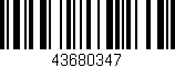 Código de barras (EAN, GTIN, SKU, ISBN): '43680347'