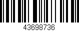 Código de barras (EAN, GTIN, SKU, ISBN): '43698736'