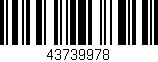 Código de barras (EAN, GTIN, SKU, ISBN): '43739978'