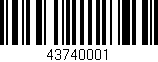 Código de barras (EAN, GTIN, SKU, ISBN): '43740001'