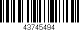 Código de barras (EAN, GTIN, SKU, ISBN): '43745494'