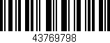 Código de barras (EAN, GTIN, SKU, ISBN): '43769798'