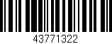 Código de barras (EAN, GTIN, SKU, ISBN): '43771322'