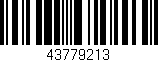 Código de barras (EAN, GTIN, SKU, ISBN): '43779213'