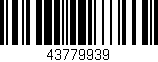 Código de barras (EAN, GTIN, SKU, ISBN): '43779939'