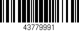 Código de barras (EAN, GTIN, SKU, ISBN): '43779991'