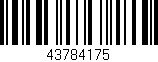 Código de barras (EAN, GTIN, SKU, ISBN): '43784175'