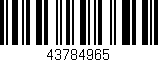 Código de barras (EAN, GTIN, SKU, ISBN): '43784965'